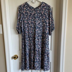 Knox Rose Navy Floral Mini Dress with Pink Blossoms